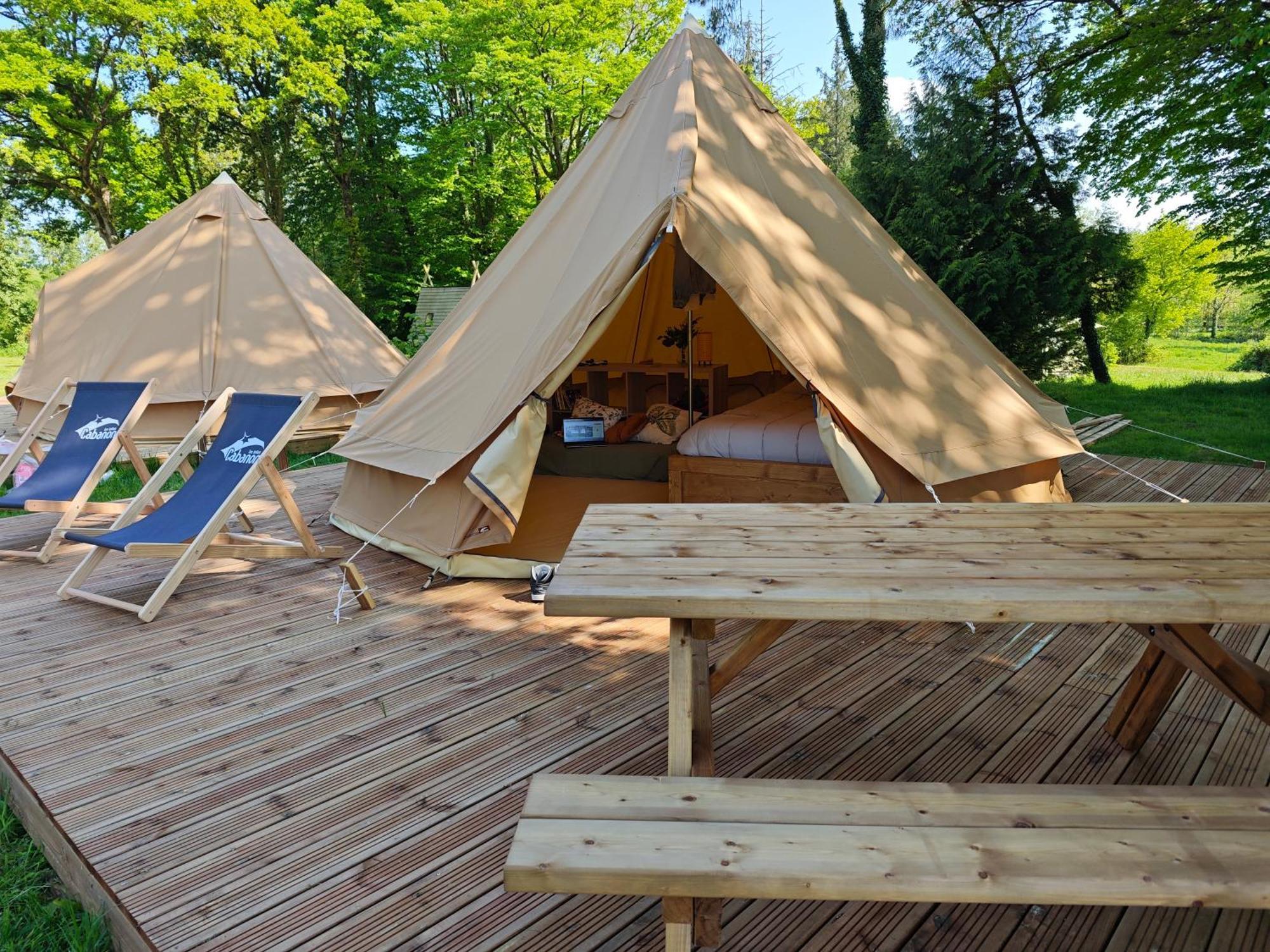Camping Le Val Aux Fees - Broceliande Concoret Habitación foto